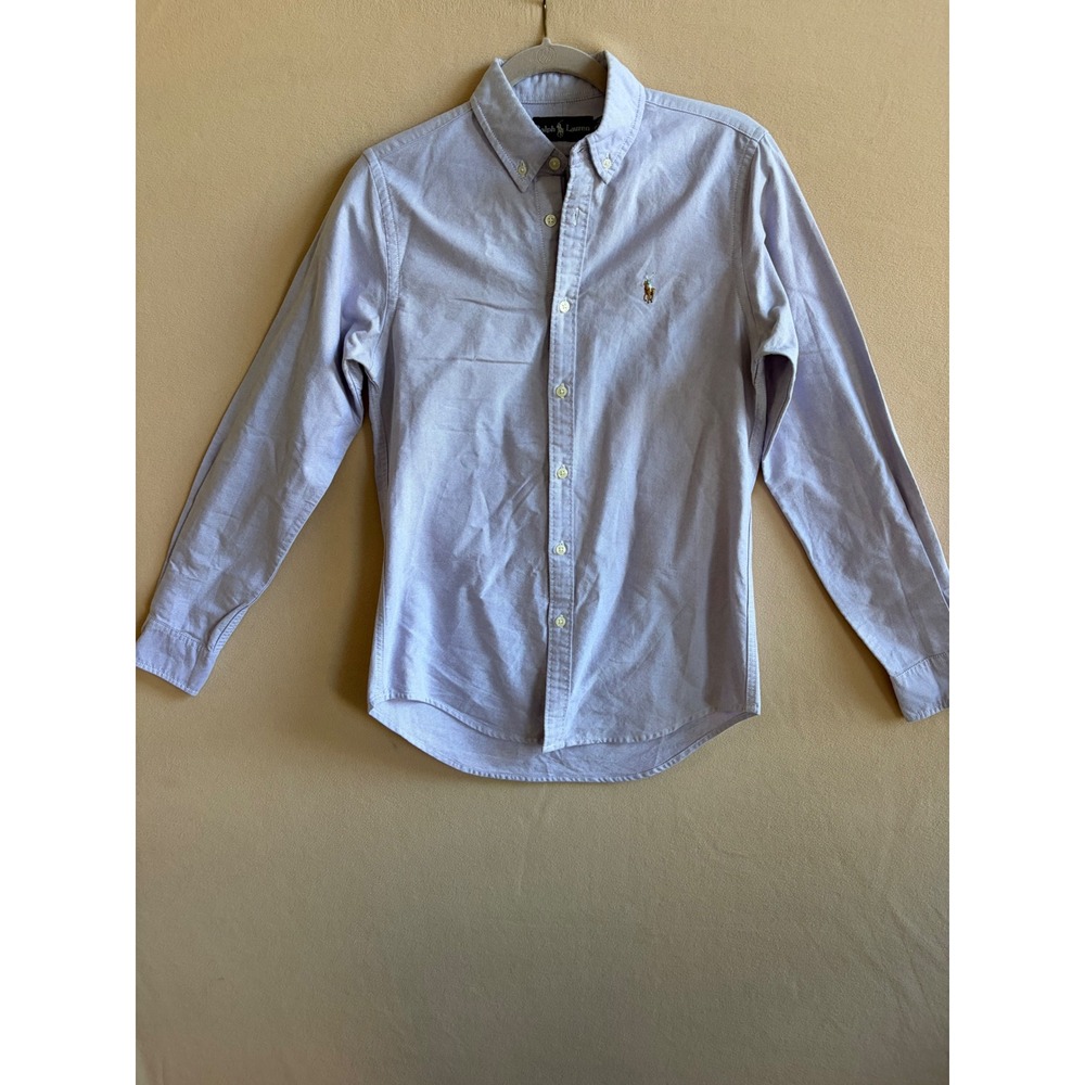 Ralph Lauren Slim Fit Oxford Shirt Light Purple Cotton Button Down Small Preppy
